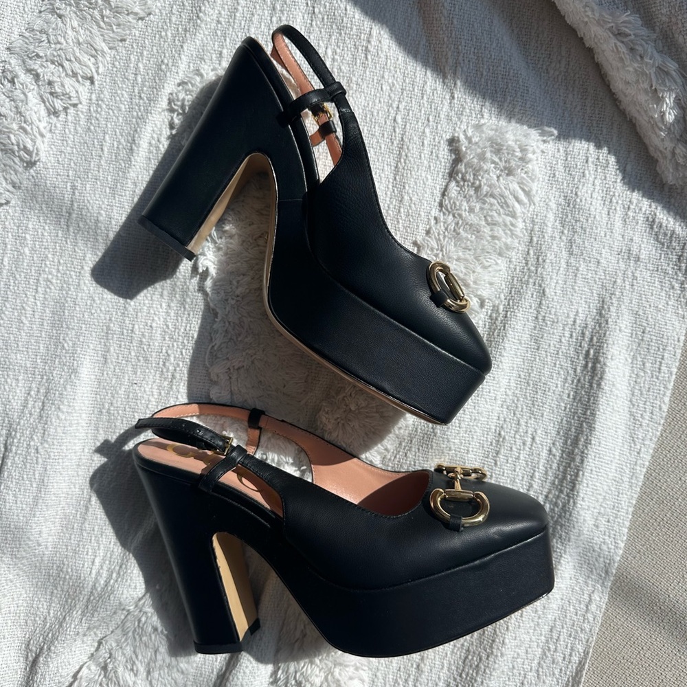🐈‍⬛🖤♠️ Gucci Horsebit Platform Pumps ♠️🖤🐈‍⬛